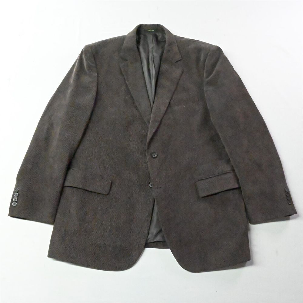 George 46L Brown‎ Corduroy Classic Fit Mens Blazer Jacket Sport Coat